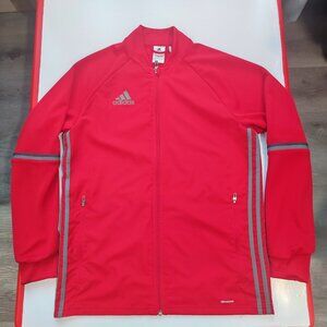 Adidas Condivo 16 training jacket red with grey stripes men's size M